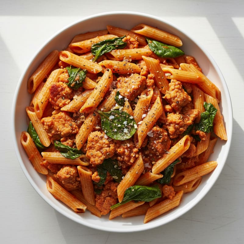 Ground Turkey Pasta with Rao's Marinara