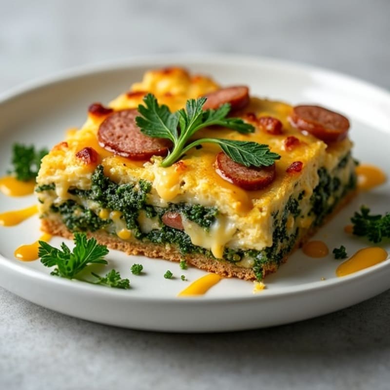 Wholesome Sausage and Kale Breakfast Strata