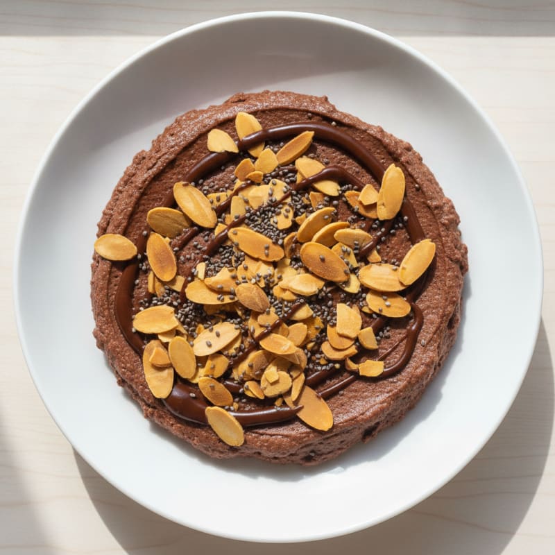 Creamy Chocolate Protein Pudding with Toasted Almonds