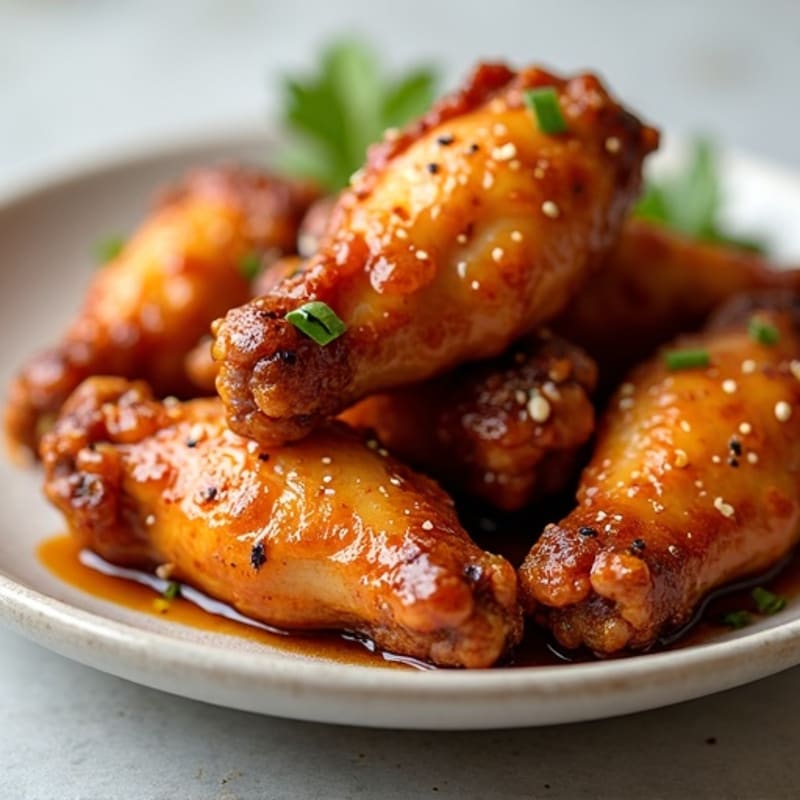 Crispy Baked Honey-Garlic Chicken Wings
