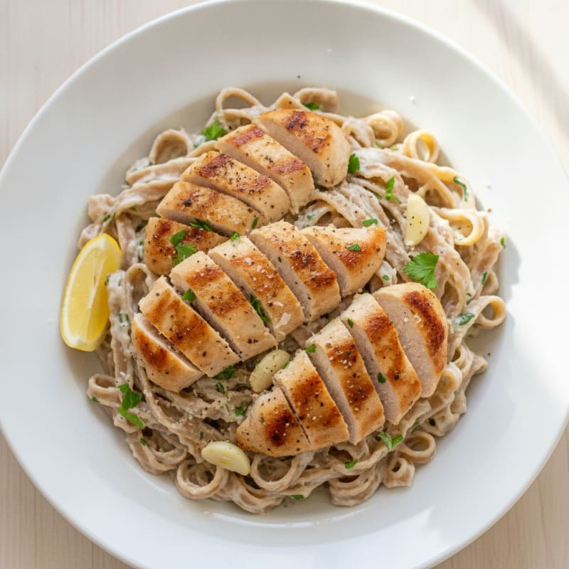 Garlic Herb Chicken Fettuccine Alfredo