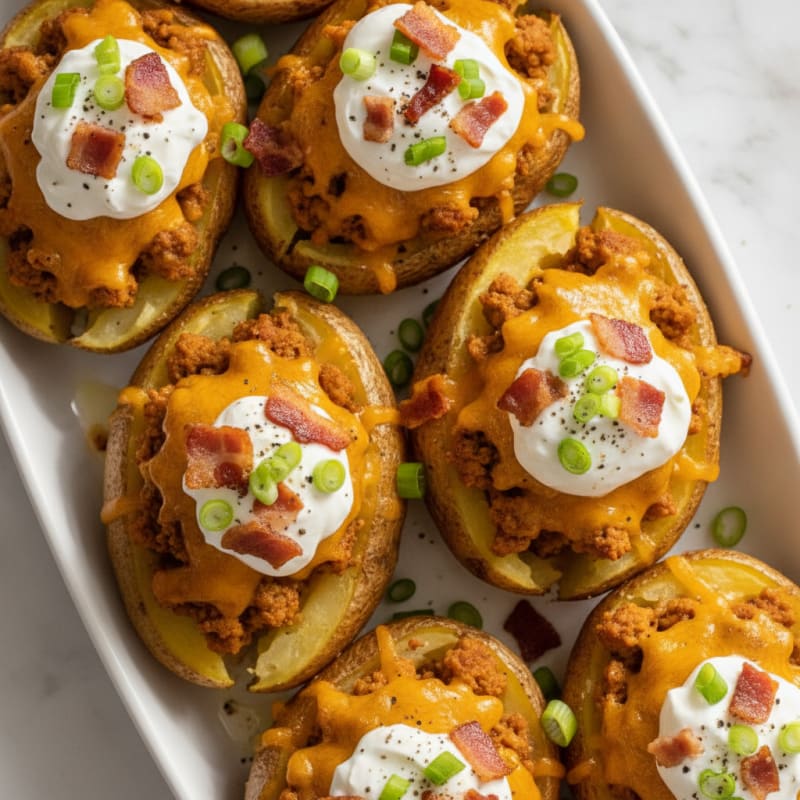 Bacon Cheddar Stuffed Potatoes