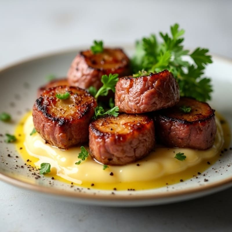 Garlic Butter Seared Steak Bites