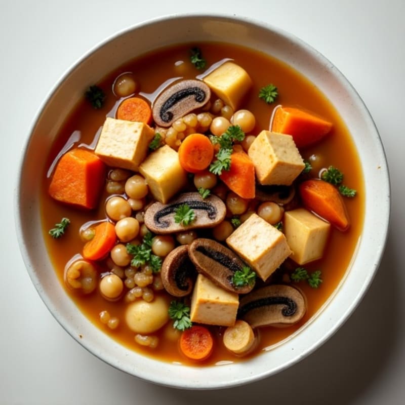 Hearty Vegan Braised Mushroom and Root Vegetable Stew