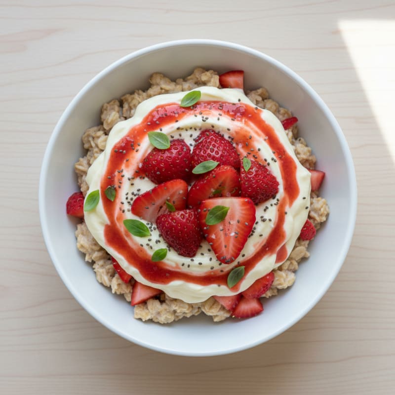 Strawberry Shortcake Overnight Oats