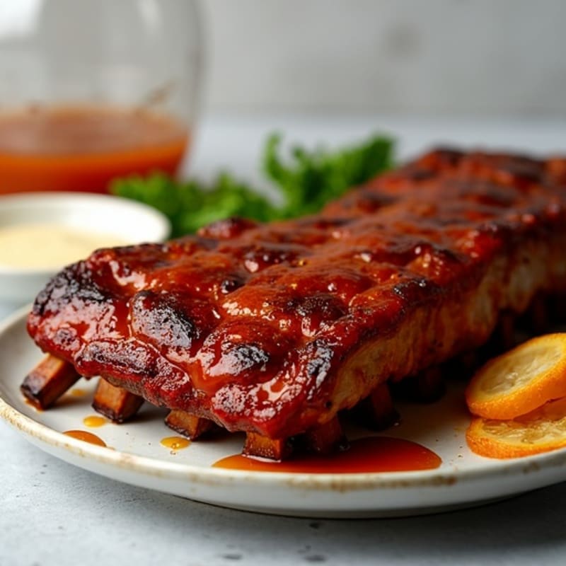 Slow-Smoked Tender Pork Ribs with Zesty Sugar-Free Glaze