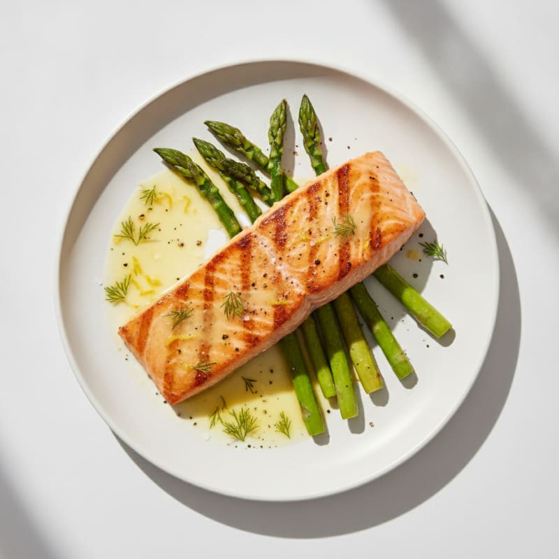 Lemon-Herb Grilled Salmon with Asparagus