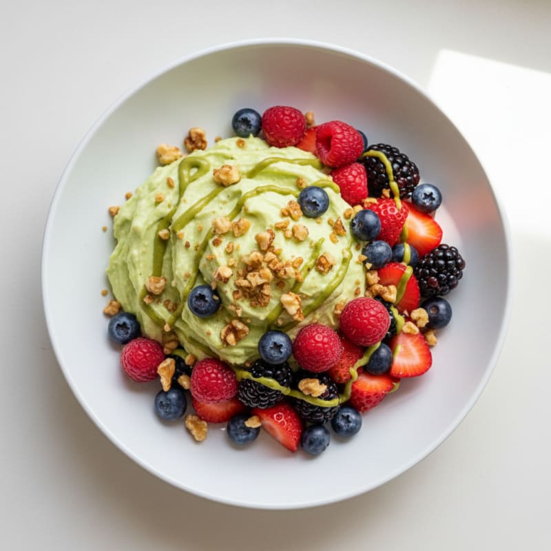 Creamy Greek Yogurt Protein Mousse with Mixed Berries