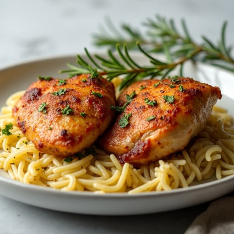 Crispy Herb-Roasted Chicken Thighs with Garlic