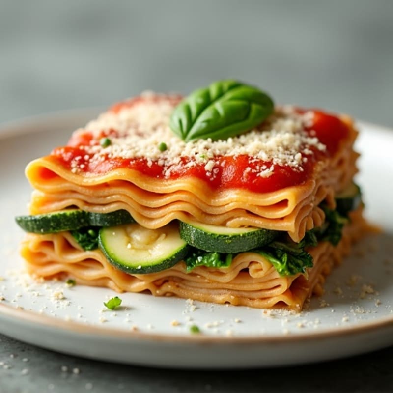 Creamy Spinach and Zucchini Whole Wheat Lasagna