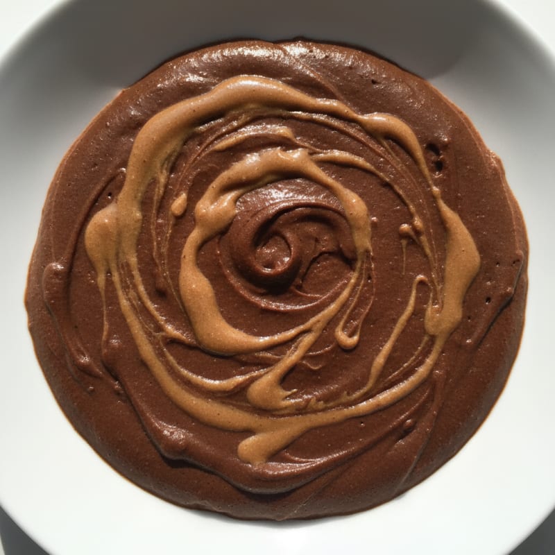 Silky Chocolate Protein Pudding with Almond Butter Swirl
