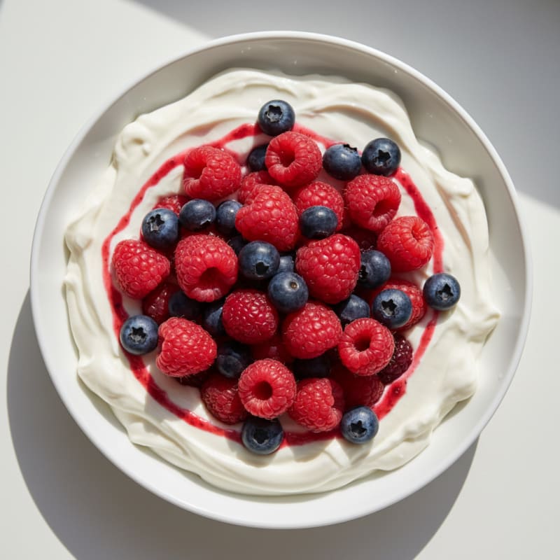 Silky Protein Yogurt with Mixed Berries