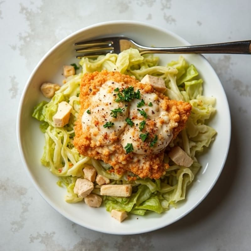 Creamy Ginger-Garlic Ground Chicken and Cabbage Bake