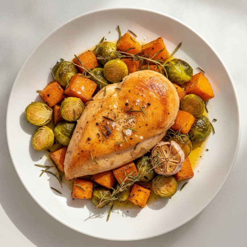Herb-Roasted Chicken with Roasted Vegetables