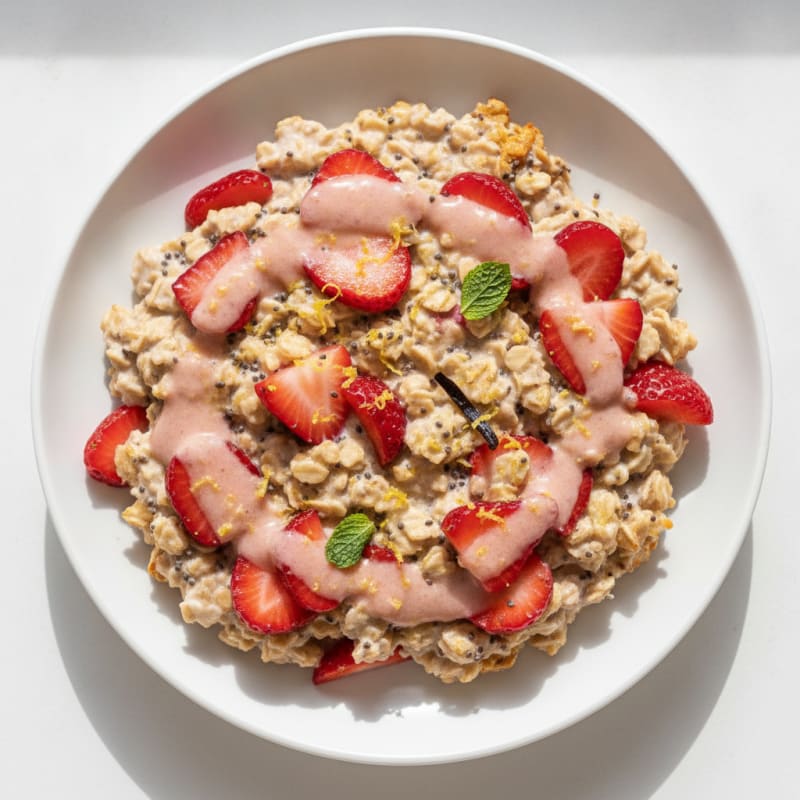 Strawberry Shortcake Overnight Oats