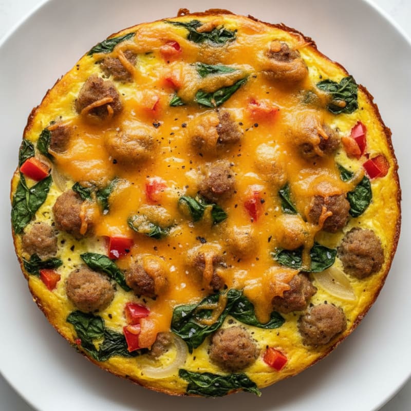 Baked Cheesy Egg and Sausage Casserole