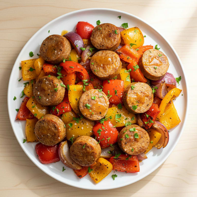 Sheet Pan Sausage and Peppers