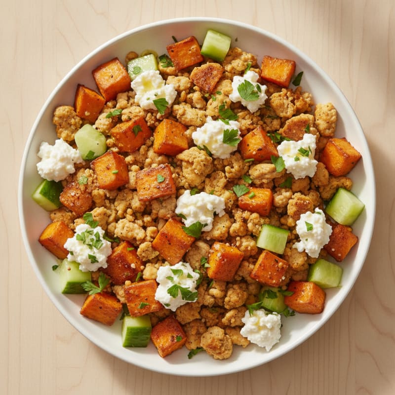 Ground Chicken and Sweet Potato Bowl