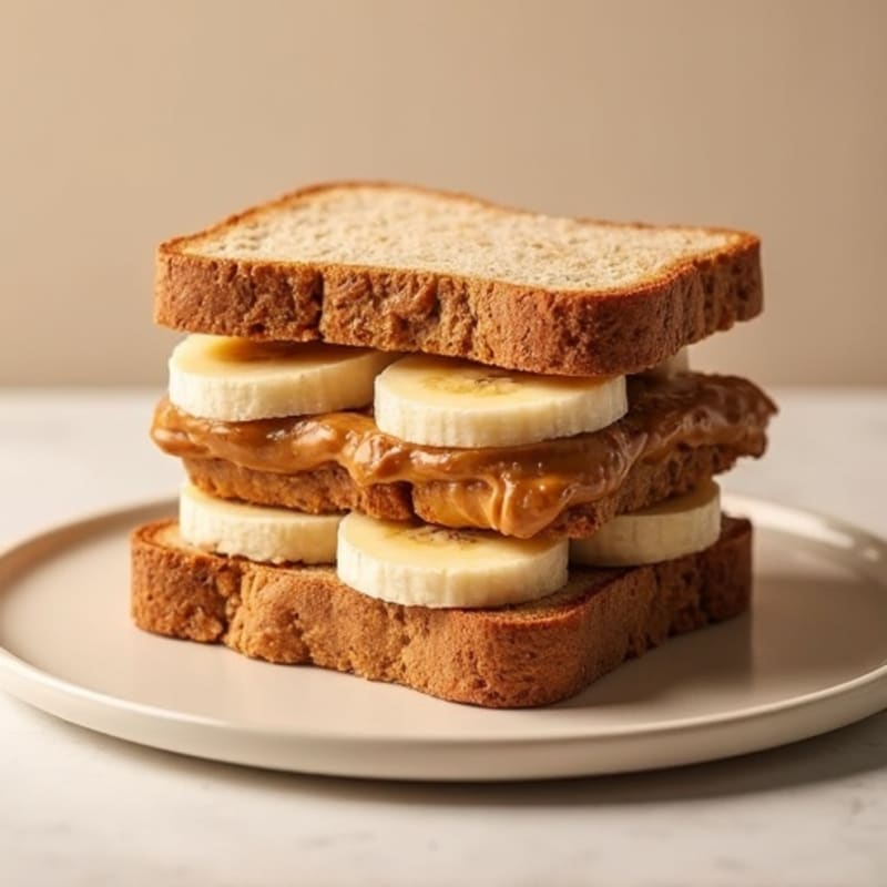 Protein-Packed Almond Butter Banana Sandwich