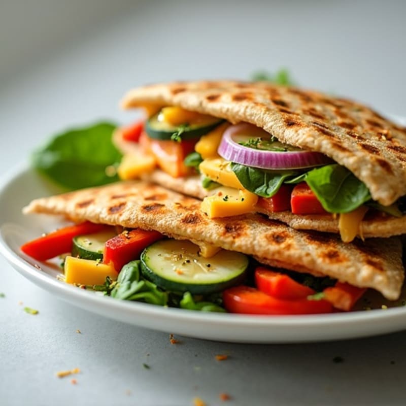 Crispy Whole Wheat Chicken and Loaded Veggie Quesadillas