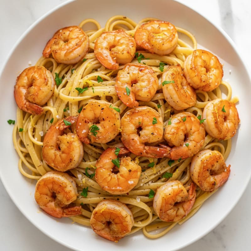 Garlic Butter Shrimp Scampi with Linguine