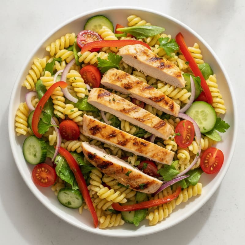 Lemon-Herb Chicken Pasta Salad