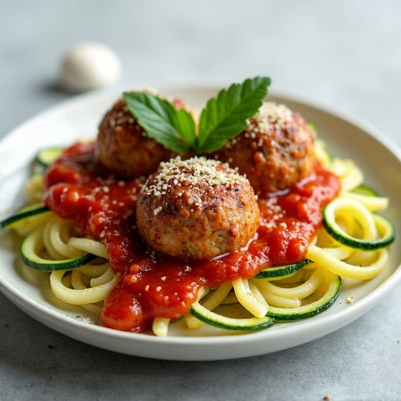 Lean Turkey Meatballs with Zucchini Noodles