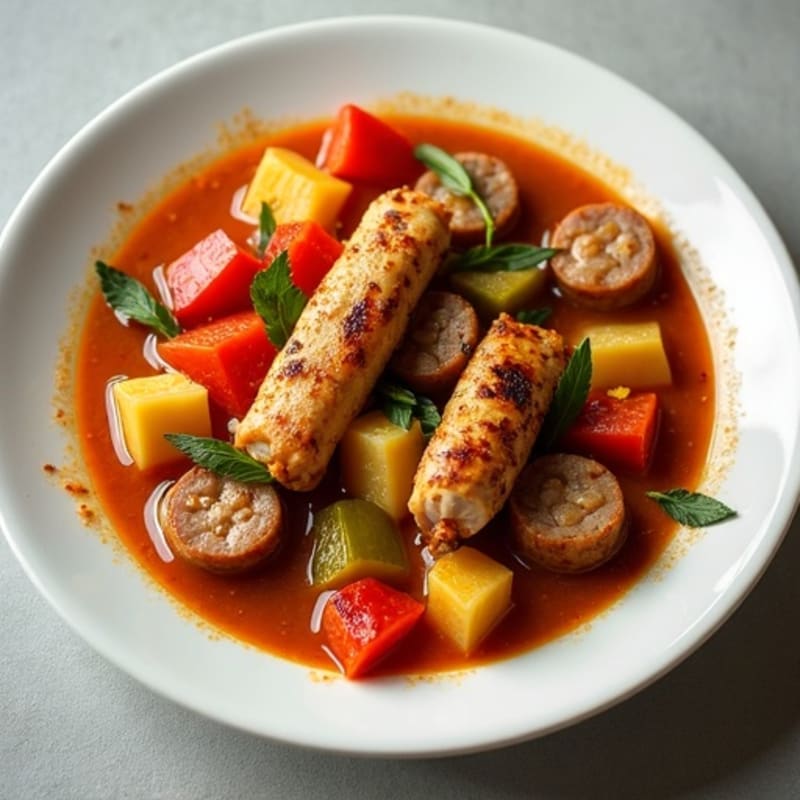 Spicy Chicken and Sausage Vegetable Stew