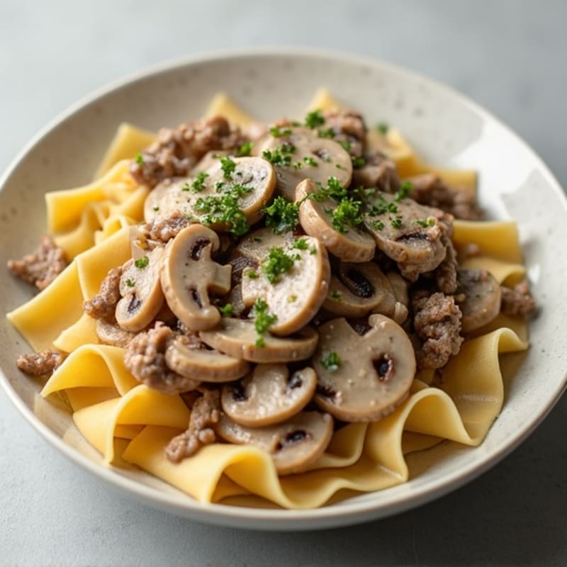 Creamy Lean Beef and Mushroom Stroganoff