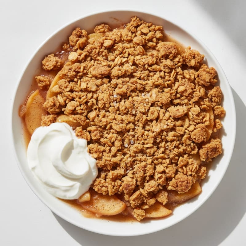 Baked Apple Crumble with Oat Topping
