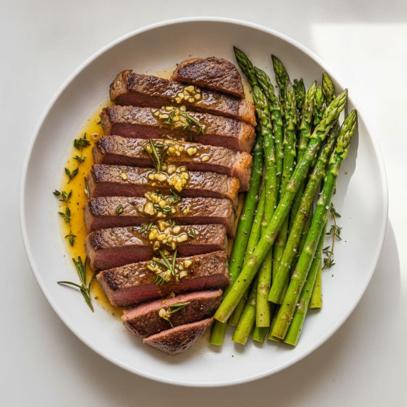 Pan-Seared Steak with Garlic Herb Butter