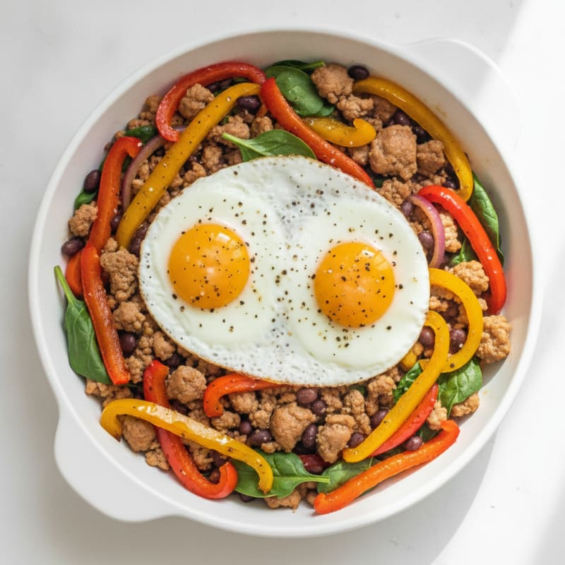 Savory Brunch Skillet with Eggs and Sausage