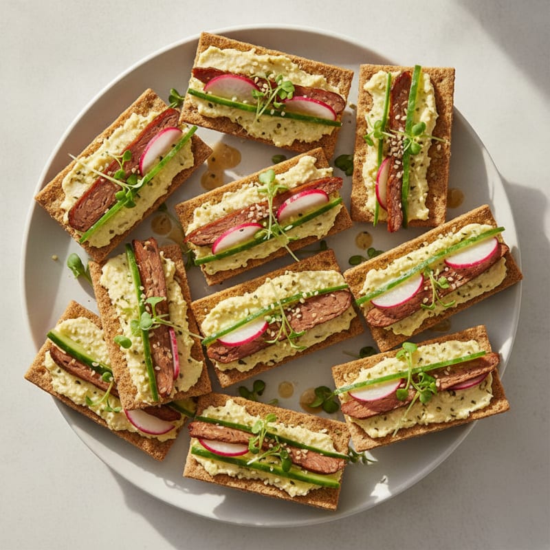 Vegan Cheese Wasa Cracker Stackers