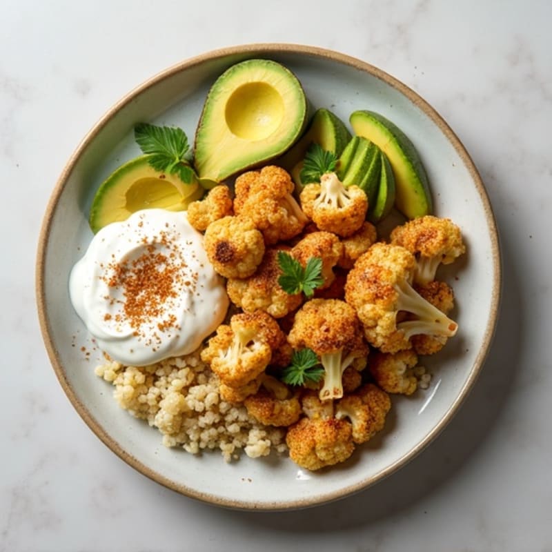 Creamy Spiced Chicken with Roasted Cauliflower
