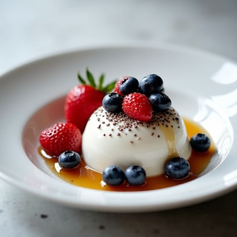 Silky Greek Yogurt Protein Mousse with Berries