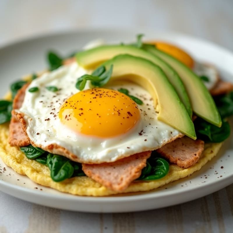 Egg White Omelet with Turkey Breast and Cottage Cheese