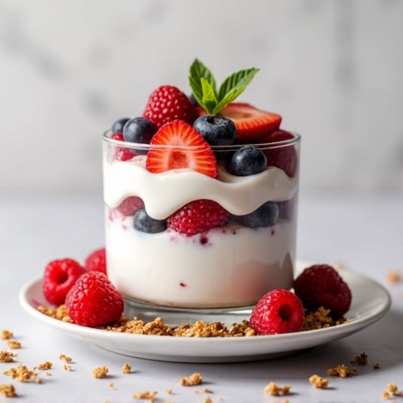 Creamy Greek Yogurt Protein Parfait with Mixed Berries