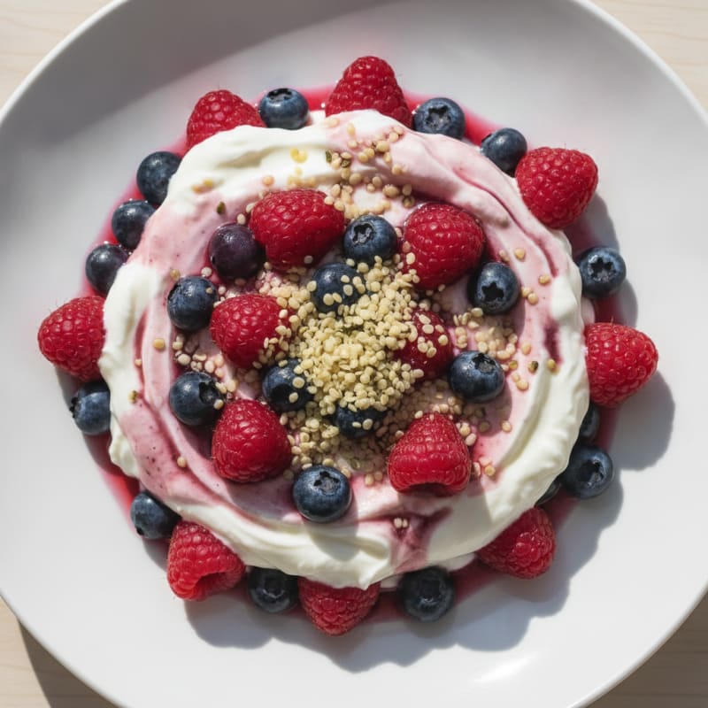 Greek Yogurt Protein Parfait with Mixed Berries