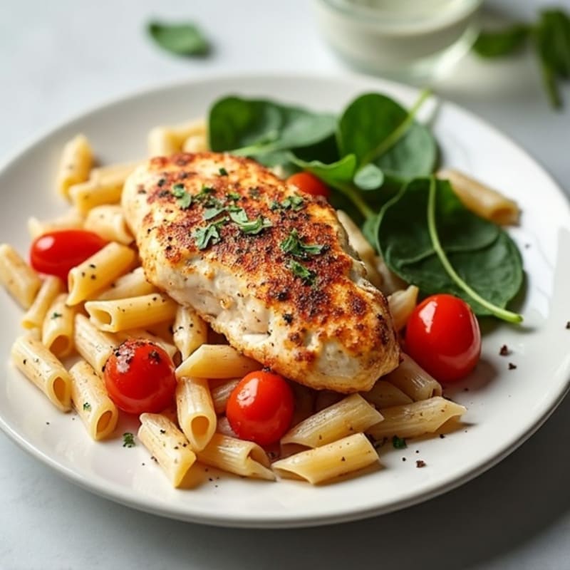 Spicy Cajun Chicken with Creamy Whole Wheat Pasta