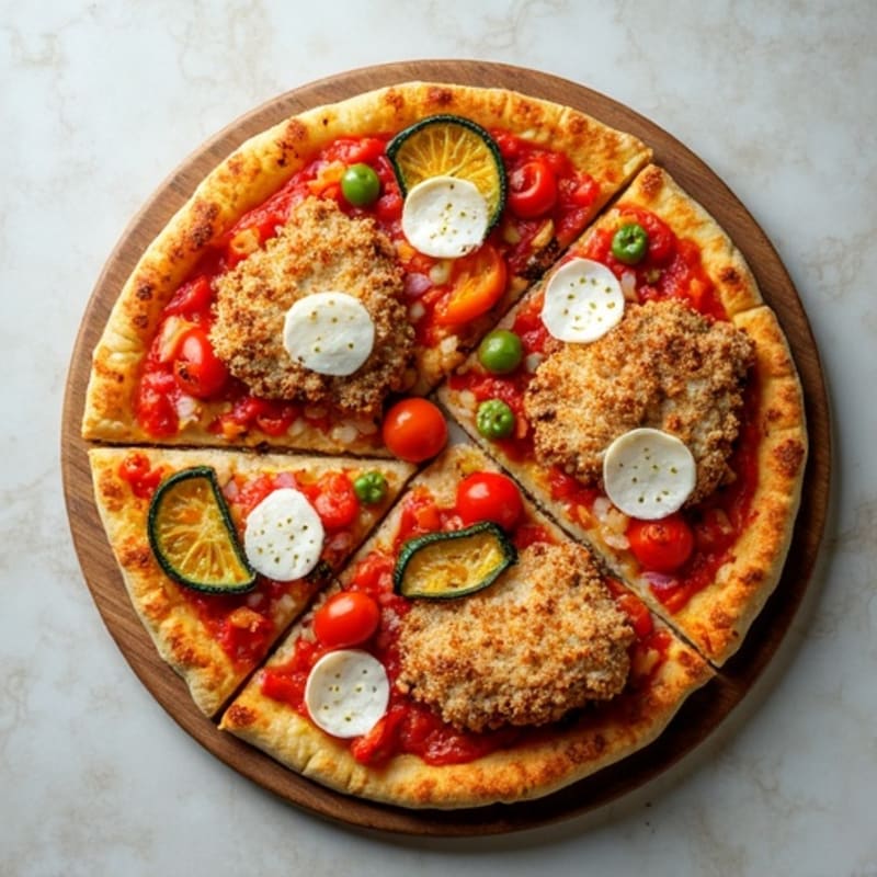 Crispy Chicken and Roasted Vegetable Pizza