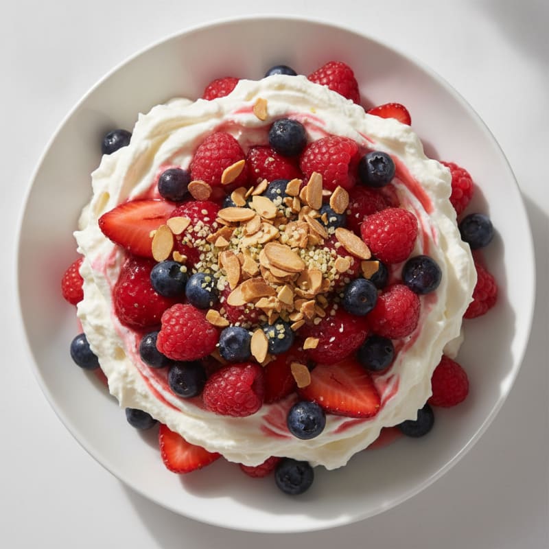 Silky Greek Yogurt Protein Parfait with Mixed Berries