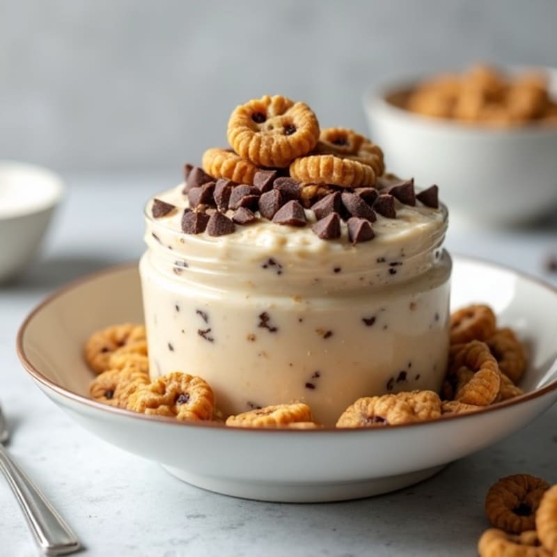 Creamy High-Protein Cookie Dough Overnight Oats