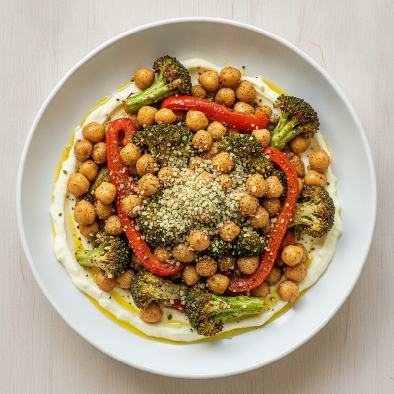 Roasted Vegetable and Chickpea Bowl