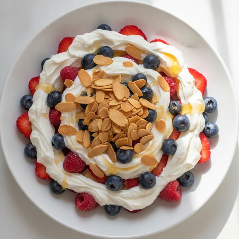 Greek Yogurt Protein Parfait with Berries and Almonds