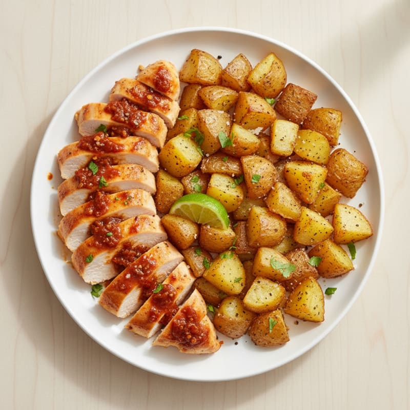 Spicy Chipotle Chicken and Crispy Roasted Potatoes