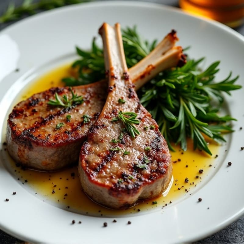 Garlic-Herb Crusted Grilled Lamb Chops