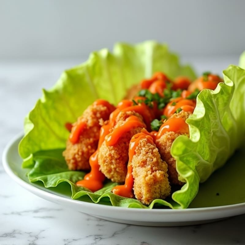 Crispy Buffalo Chicken Lettuce Wrap