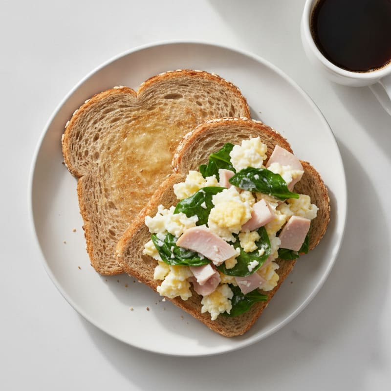 Egg White and Turkey Toast with Whole Grain Bread