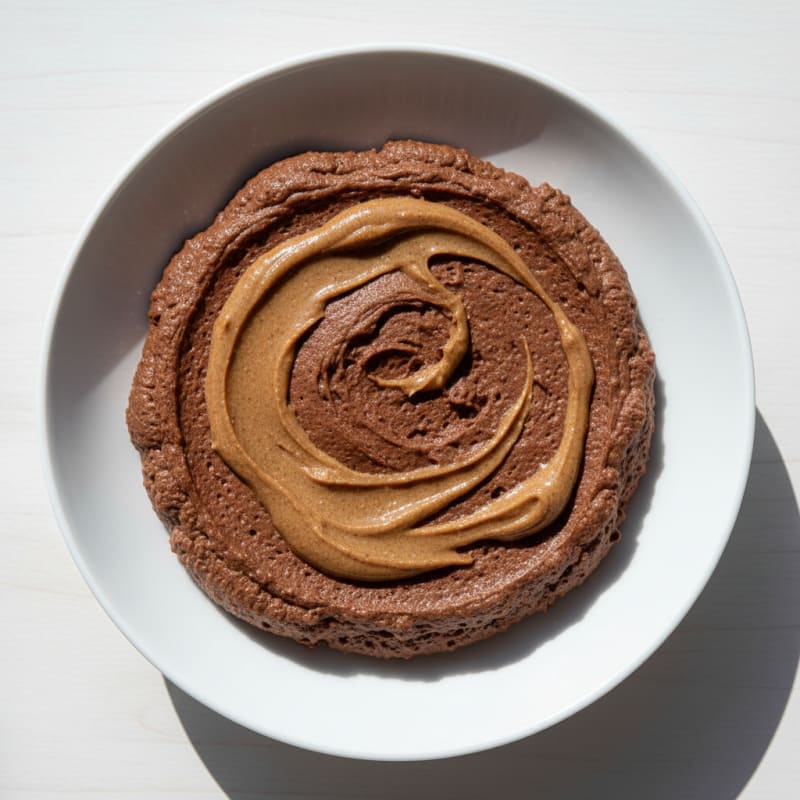 Silky Chocolate Protein Mousse with Almond Butter Swirl