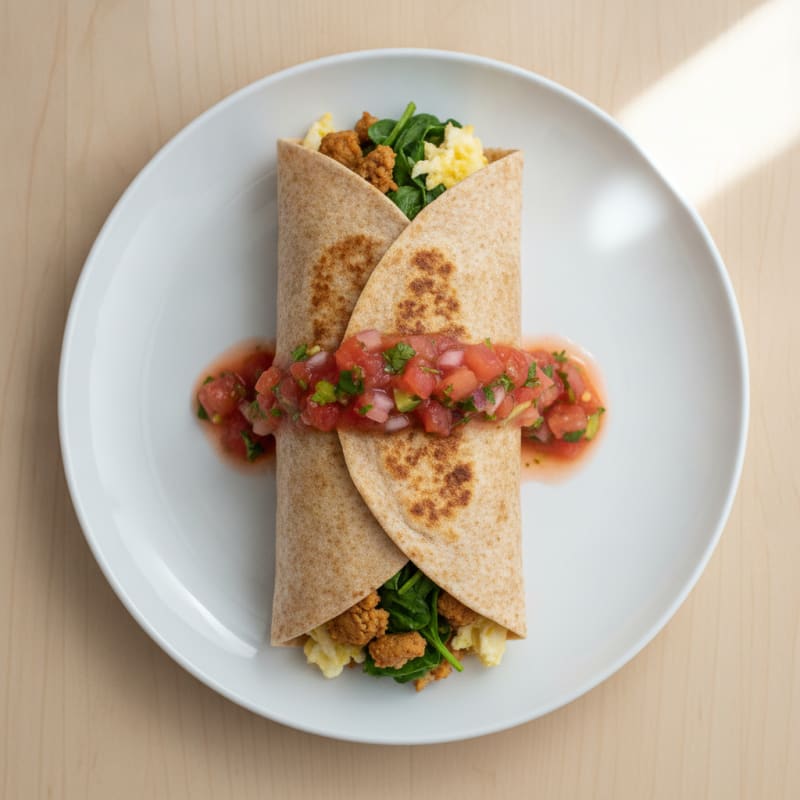 Ultimate Breakfast Burrito with Salsa